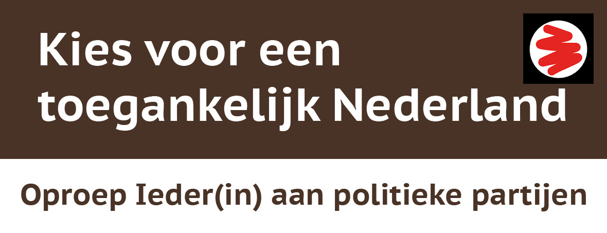 Ieder(in) roept politiek op: ‘Kies voor een toegankelijk Nederland’